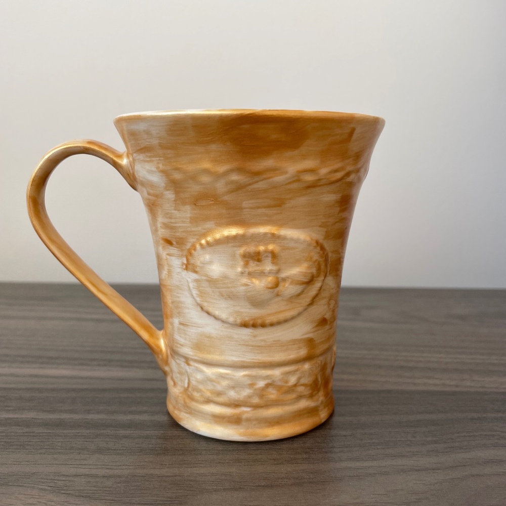 Hand Painted Gold Mug